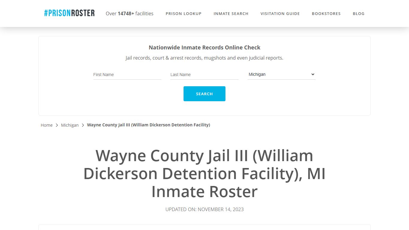 Wayne County Jail III (William Dickerson Detention Facility), MI